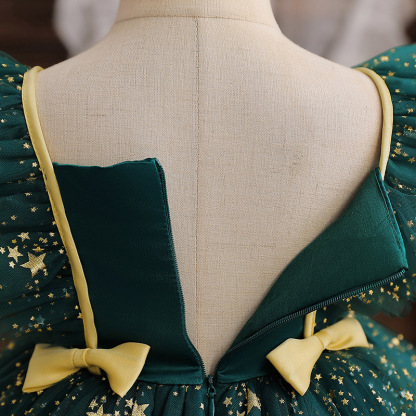 Mesh Bow Cap Sleeve Midi Dresses - image 8