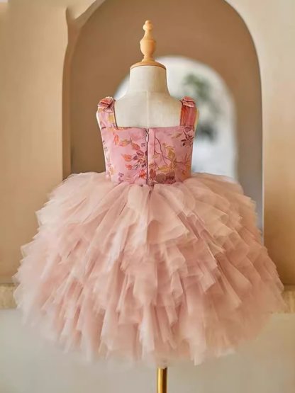 Mesh Beading  Bow Sleeveless Short Dresses - image 4