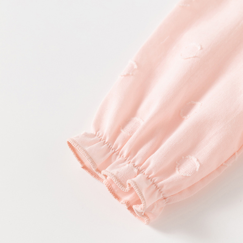 [Archive Sale] Cotton Lace Edge Floral-embroidered Long Sleeve Regular Bodysuit - image 7