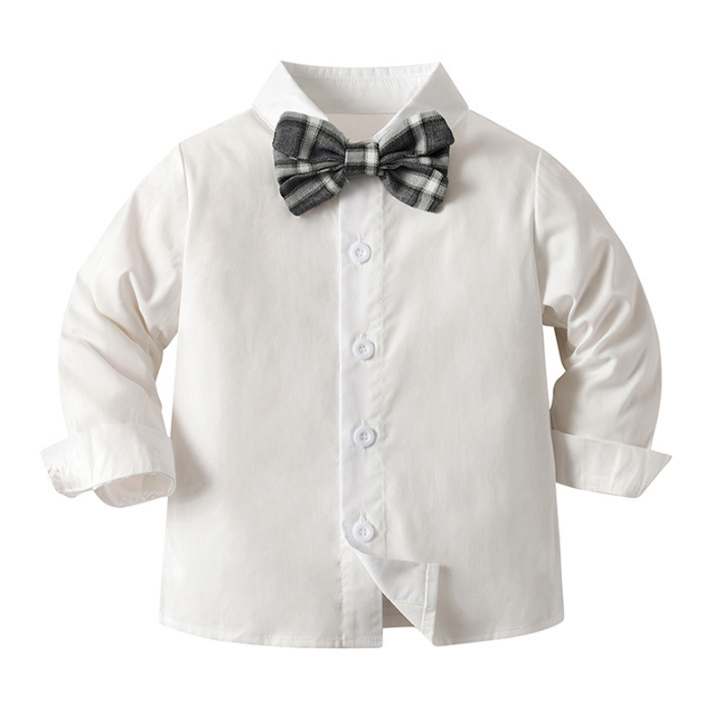 Cotton Bow Long Sleeve Regular 3-piece Formal Suit - image 12