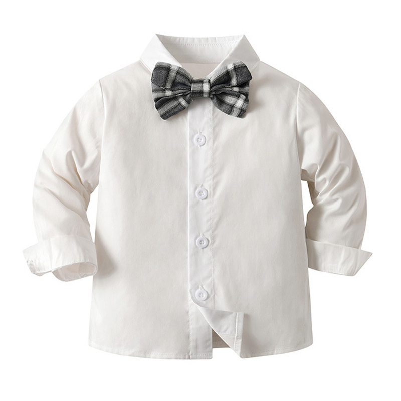 Cotton Bow Long Sleeve Regular 3-piece Formal Suit - image 12
