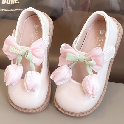 Solid  Rosette Round Toe Mary Janes  - image 6