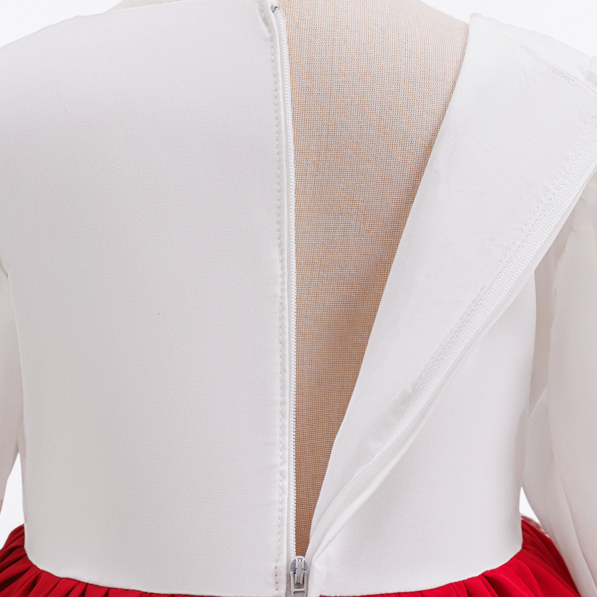 [Archive Sale] Chemical Fiber Blend Drawcord Long Sleeve Midi Dresses - image 6