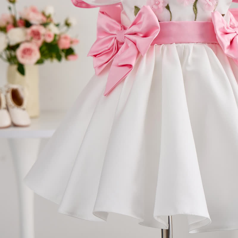 Satin Bow Cap Sleeve Midi Dresses - image 5