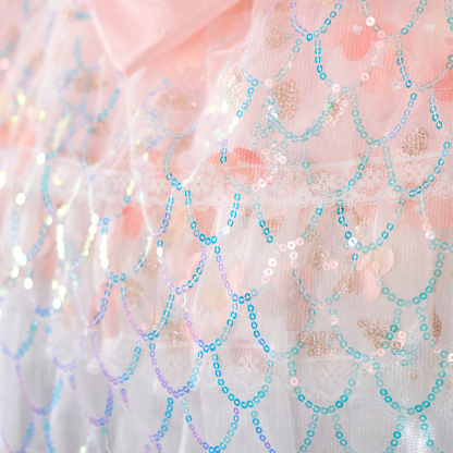 Mesh Applique Sleeveless Short Dresses With Bow Train - image 17