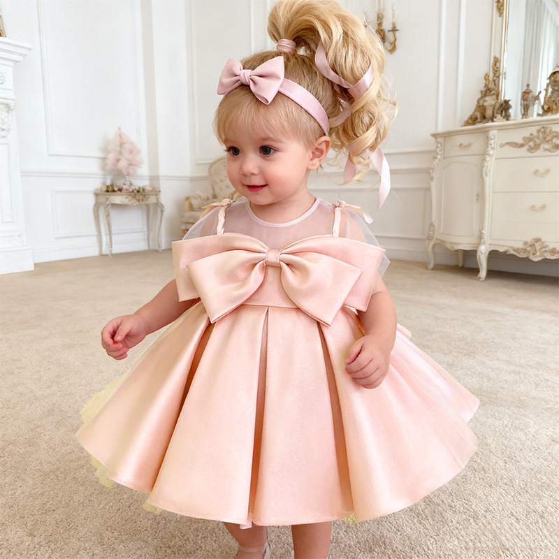 Satin Bow Sleeveless Regular Dresses - image 15
