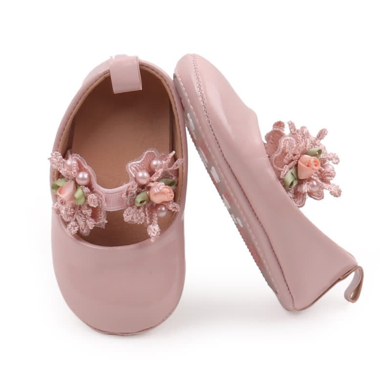 Solid Rosette Round Toe Mary Janes - image 6