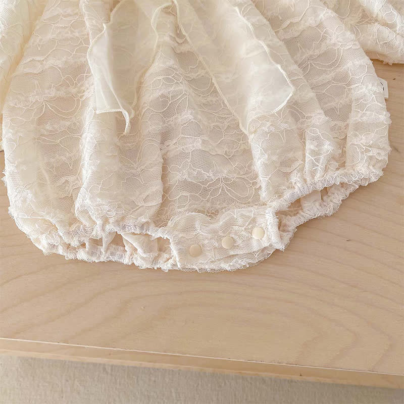 [Archive Sale] Lace Bow Long Sleeve Crop Bodysuit - image 7