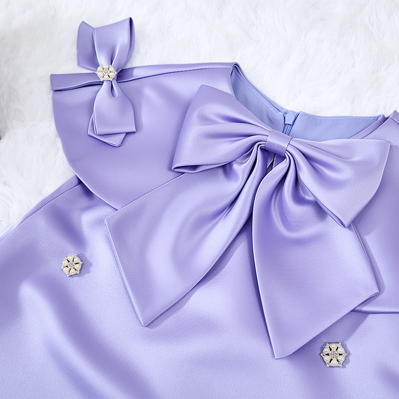 Satin Imitation Pearls Sleeveless Regular Dresses - image 13
