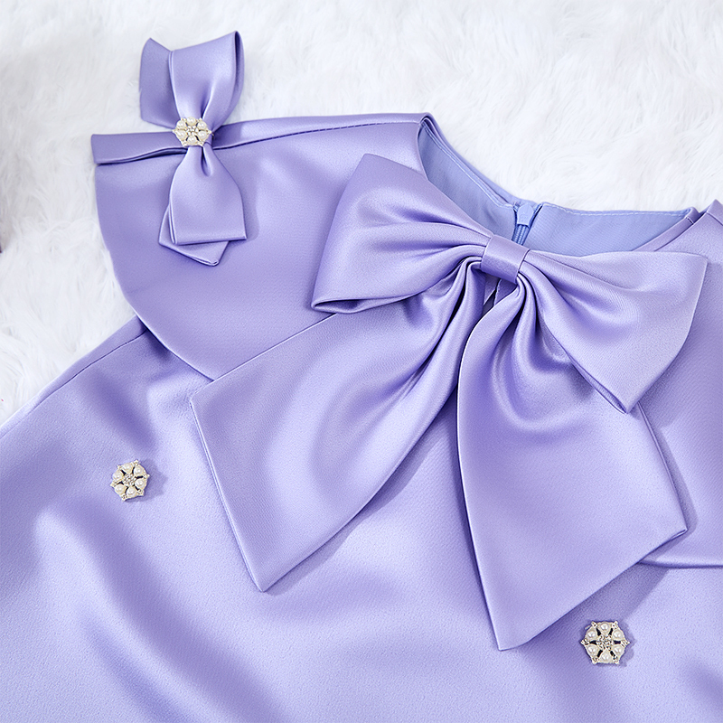 Satin Imitation Pearls Sleeveless Regular Dresses - image 13