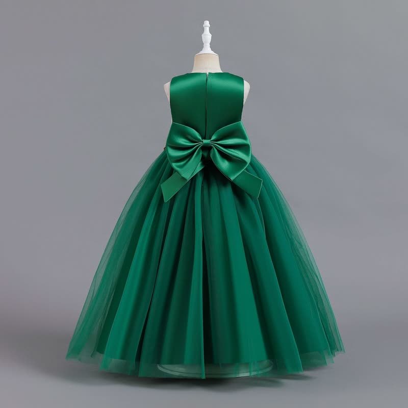 Mesh Bow Sleeveless Maxi Dresses - image 3