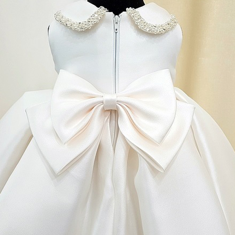 Satin Panel Pearl Midi Dresses - image 3