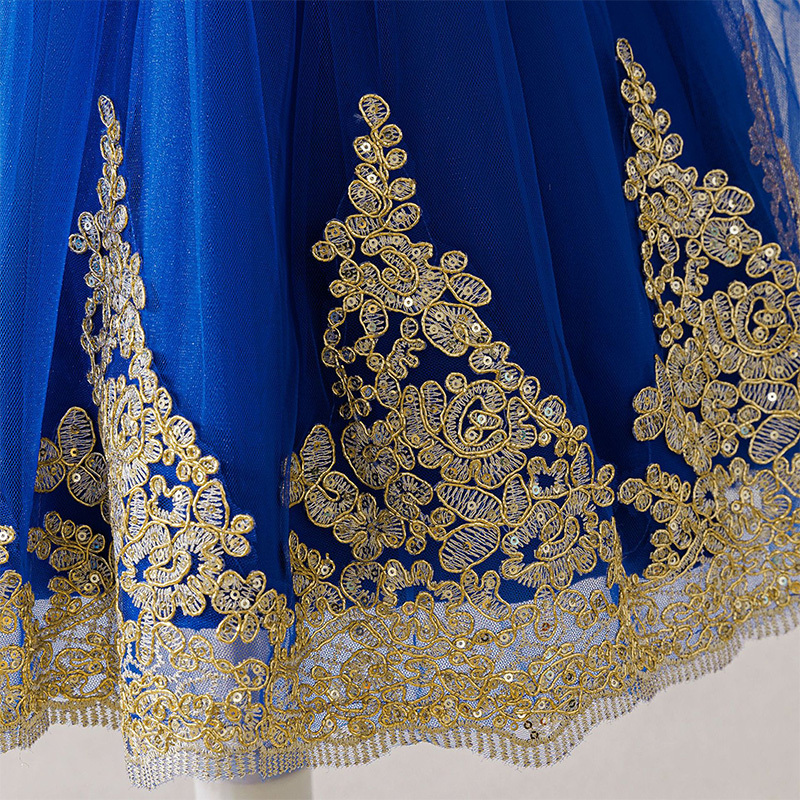 Mesh Lace Bow Lace Short Sleeve Mid-long Dresses - image 14