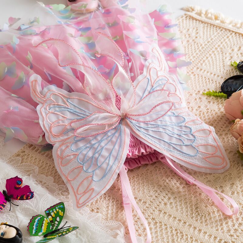 Mesh Butterfly Sleeveless Midi Dresses - image 12