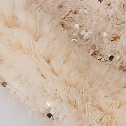 Mesh Sequins & Bow Sleeveless Mid-long Dresses - image 13