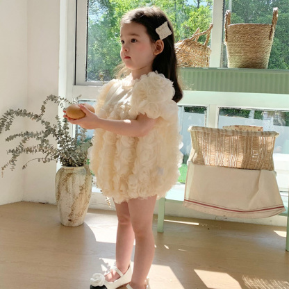 Cotton Rosette Short Sleeve Regular Bodysuit - image 11