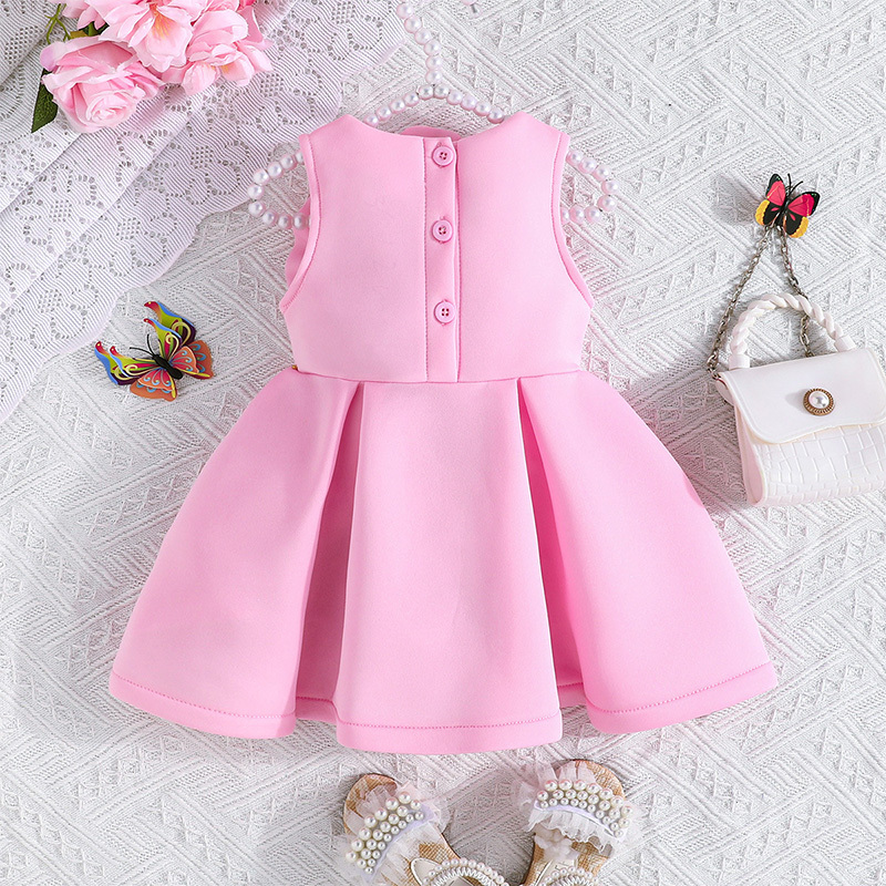 Scuba Knit Rosette Sleeveless Regular Dresses - image 14
