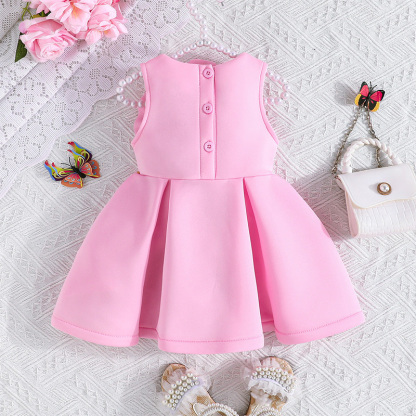 Scuba Knit Rosette Sleeveless Regular Dresses - image 14