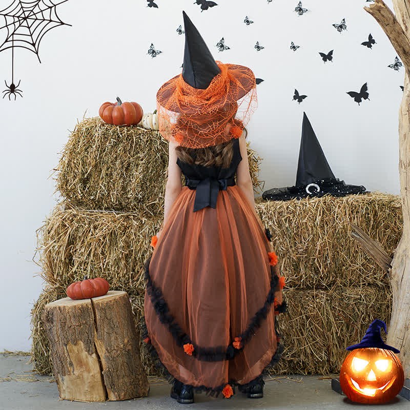 Satin & Mesh Rosette Sleeveless Mid-long Dresses - image 10