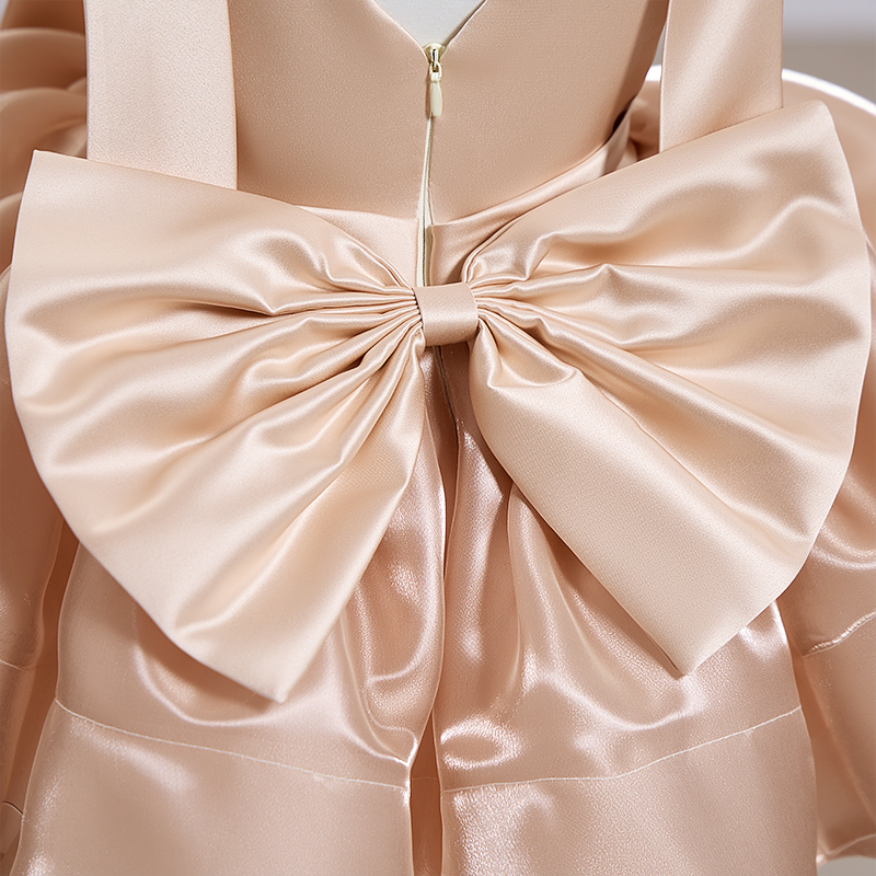 Organza Bow Imitation Pearls Sleeveless Midi Dresses - image 6