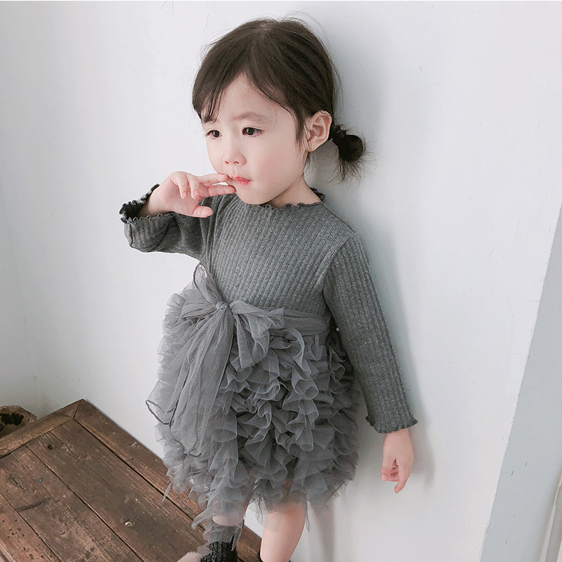 Mesh Folds Long sleeve Regular Dresses - image 37