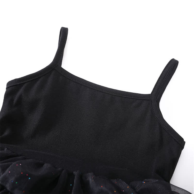 Mesh Sequins Ballet Glitter Gallus Midi Dresses - image 5