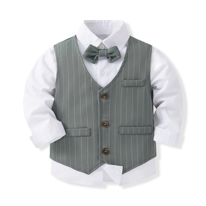 100% Cotton Bow Regular Sleeve Regular Formal Suit - image 31