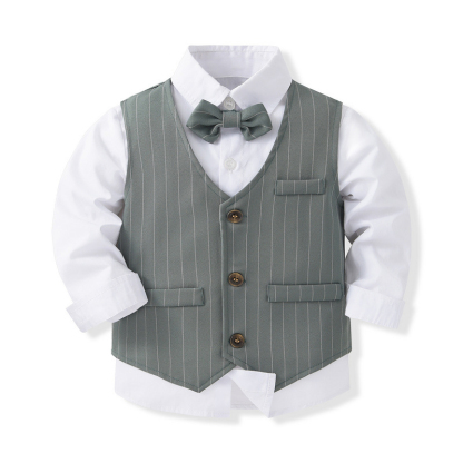 100% Cotton Bow Regular Sleeve Regular Formal Suit - image 31