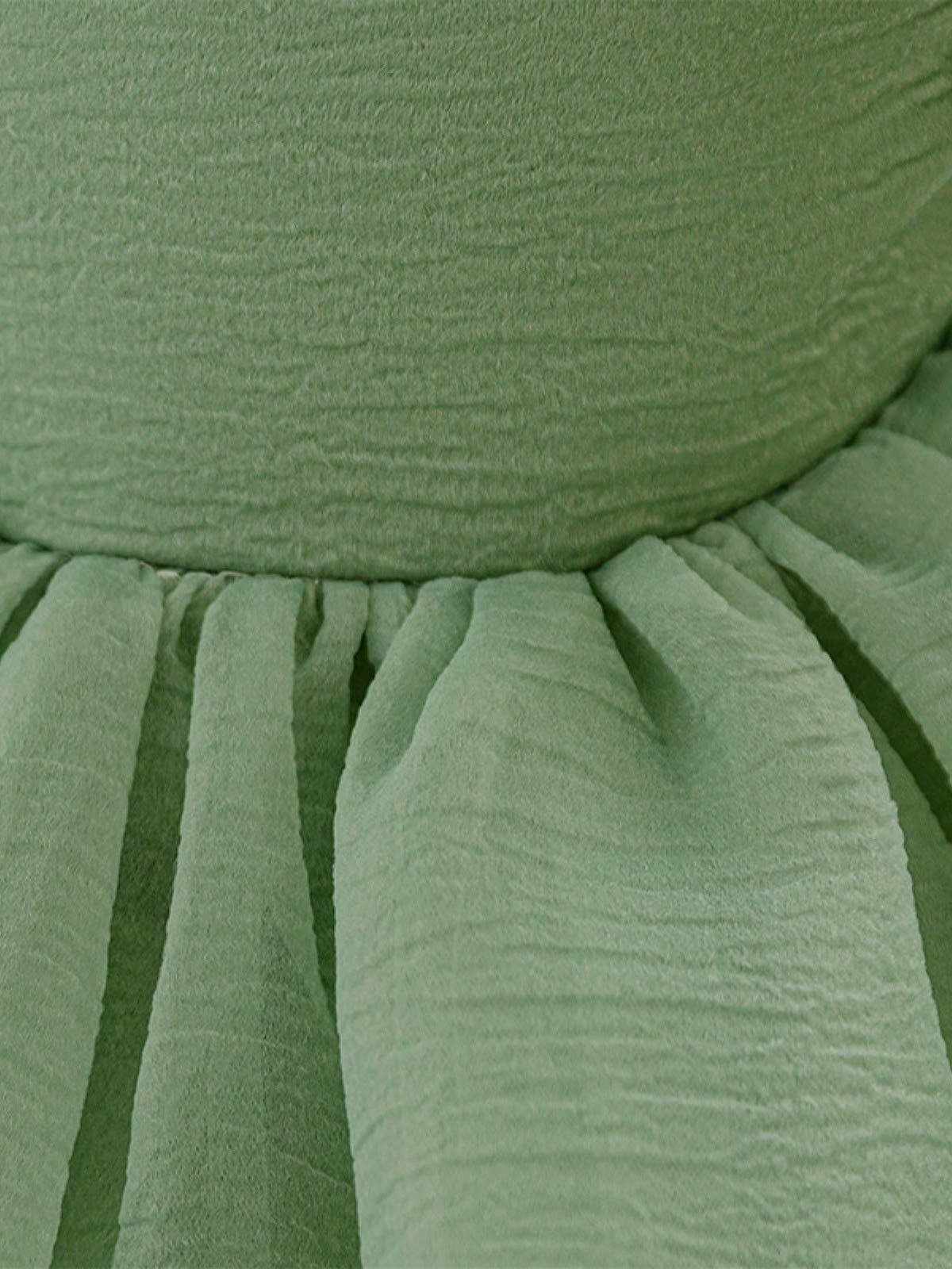 Organza Cotton-Blend Bow Ruched Short Sleeve Regular Dresses - image 21