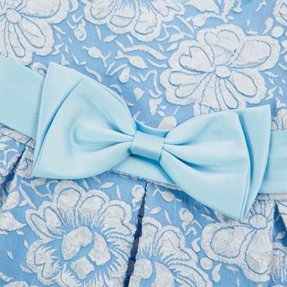 [Archive Sale] Jacquard Embossed Printing Irregular Craftsmanship Jacquard Short Sleeve Mid-long Dresses - image 3