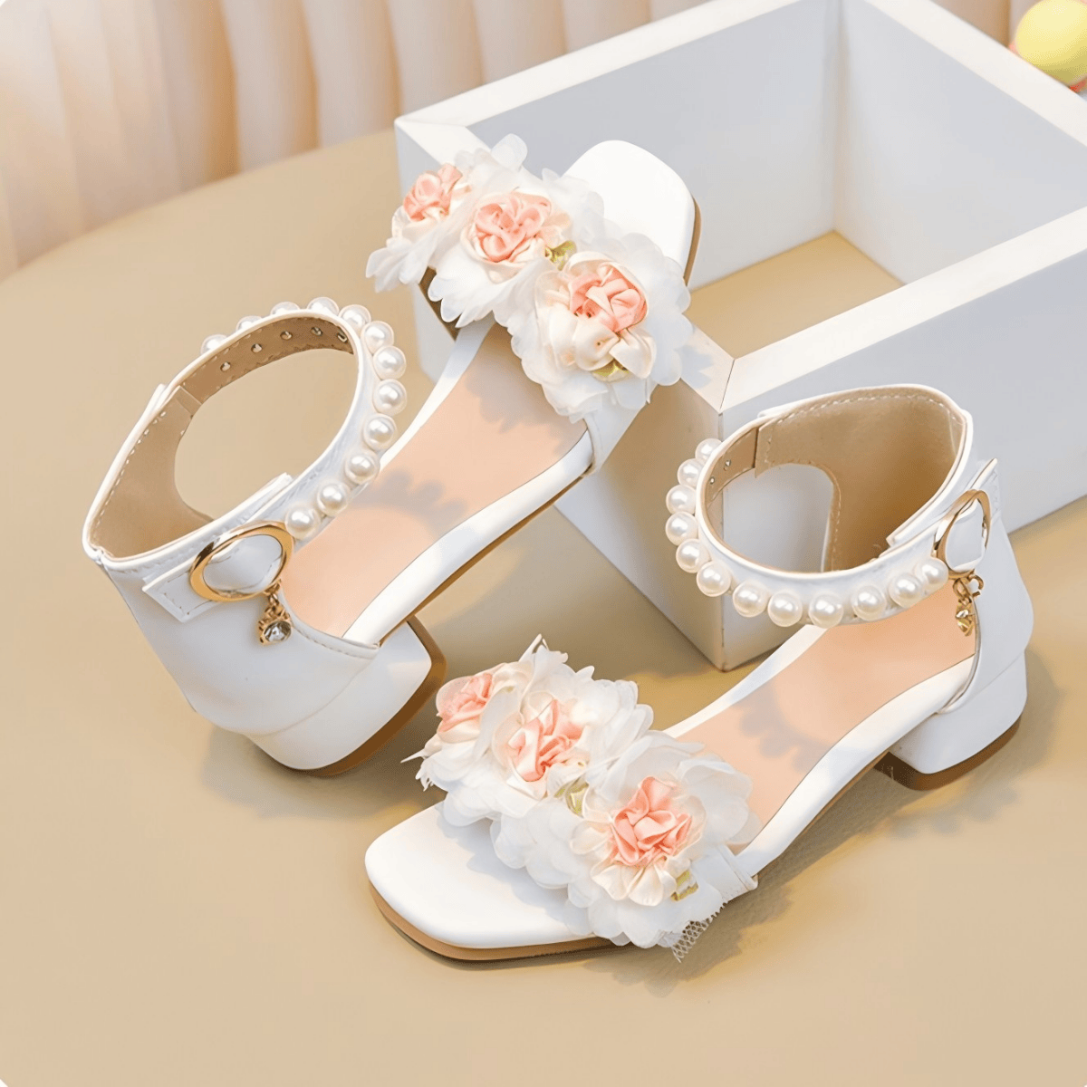 Solid Rosette Open Toe Sandals  - image 17