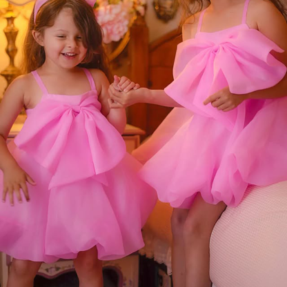 Satin Bow Sleeveless Midi Dresses - image 7