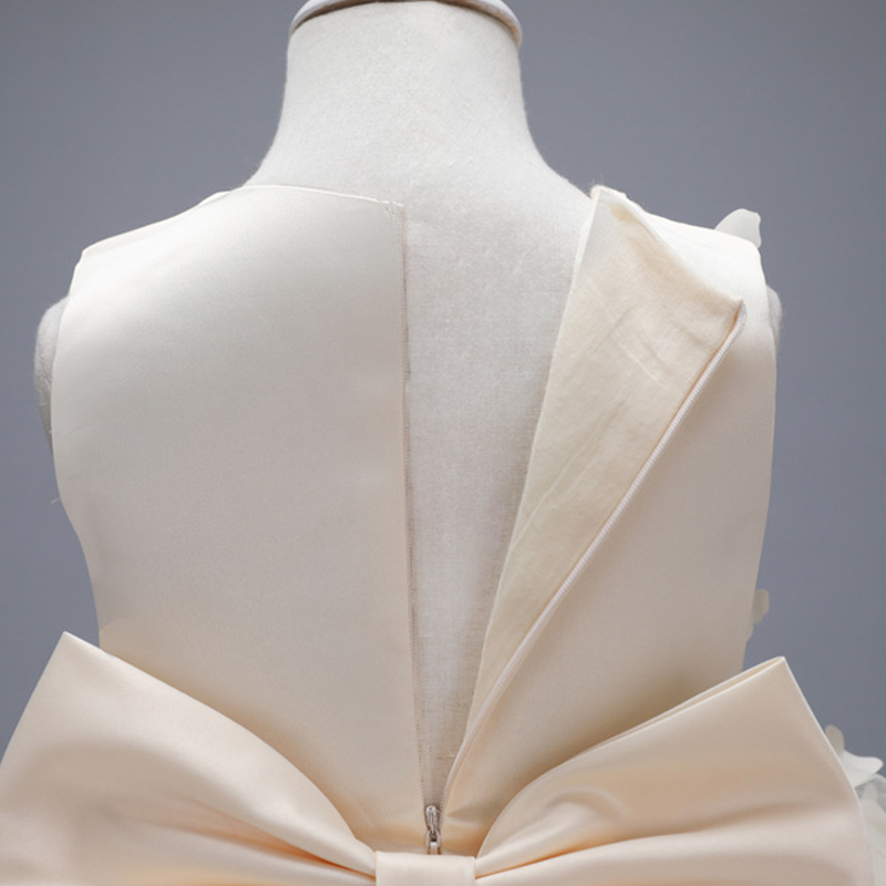 Mesh Bow Rosette Short Sleeve Mid-long Dresses - image 37