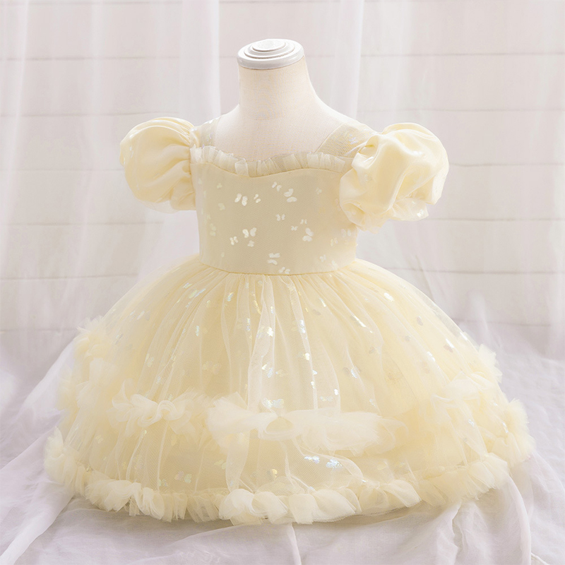 Mesh Bow Short Sleeve Midi Dresses - image 37