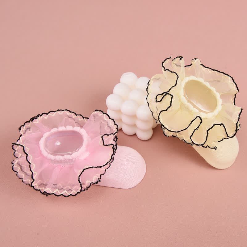 Solid Stitching Lace  Socks - image 10