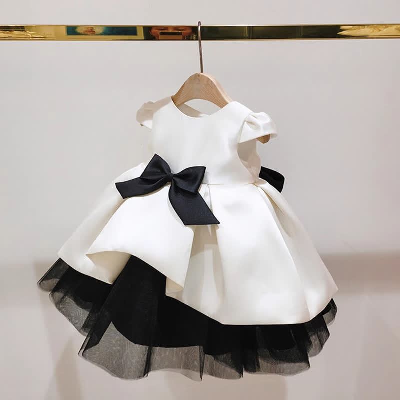 Satin Bow Cap Sleeve Midi Dresses - image 3