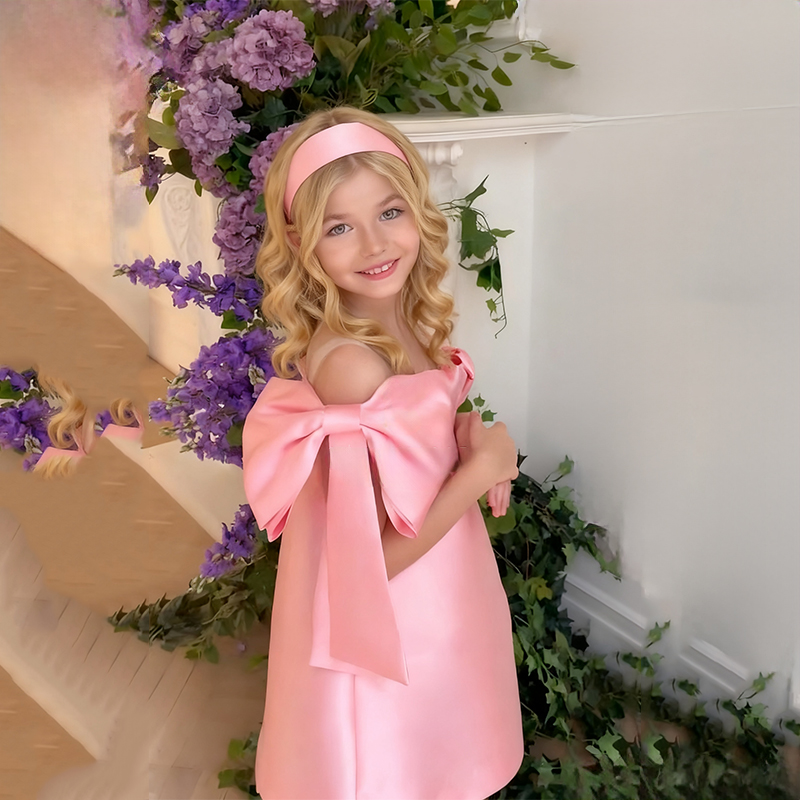 Satin Bow Sleeveless Regular Dresses - image 7