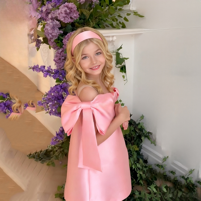 Satin Bow Sleeveless Regular Dresses - image 7