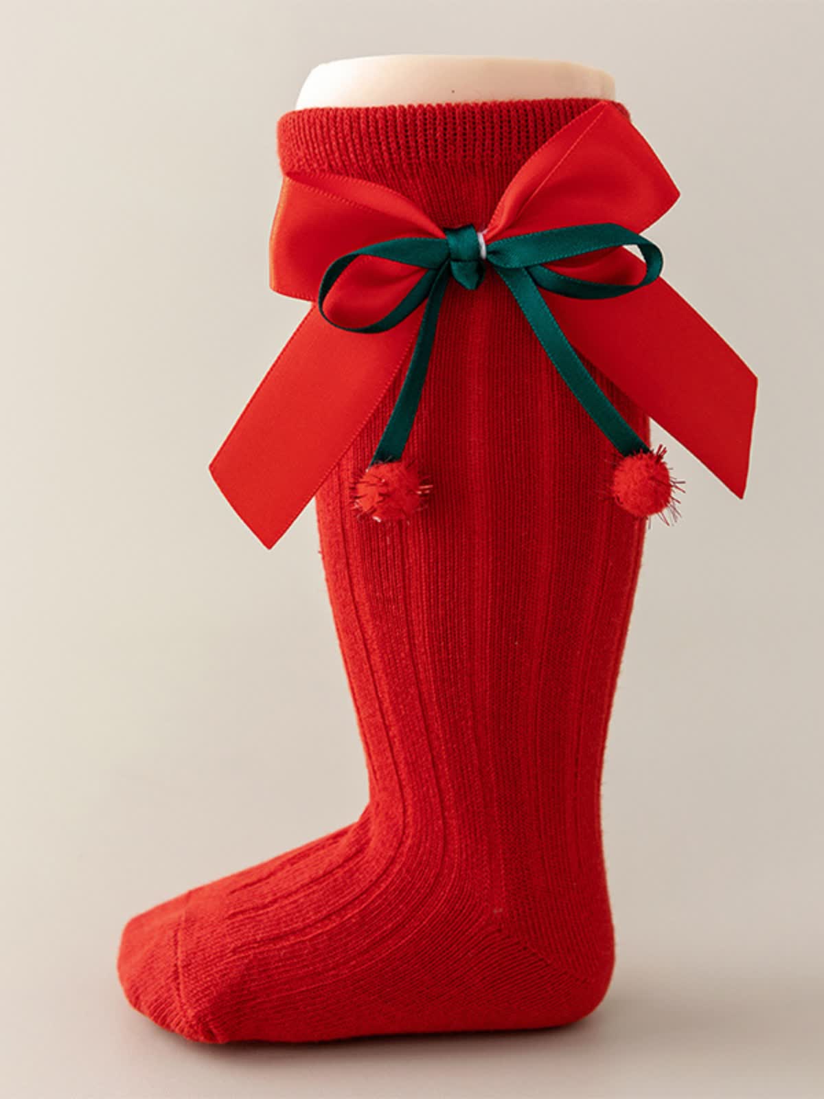 Solid With Bow Socks - image 8