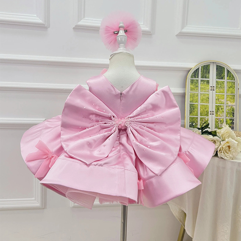 Satin Bow Folds Sleeveless Regular Dresses - image 5