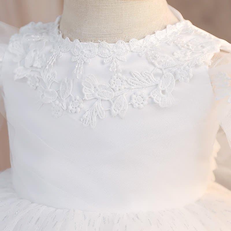 Mesh & Jacquard Lace Short Sleeve Short Dresses - image 5