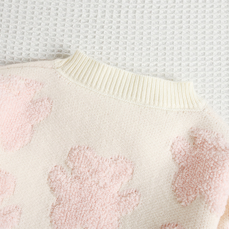 [Archive Sale] Knitwear Little Bear Bow Long Sleeves Midi Two-piece Set - image 12