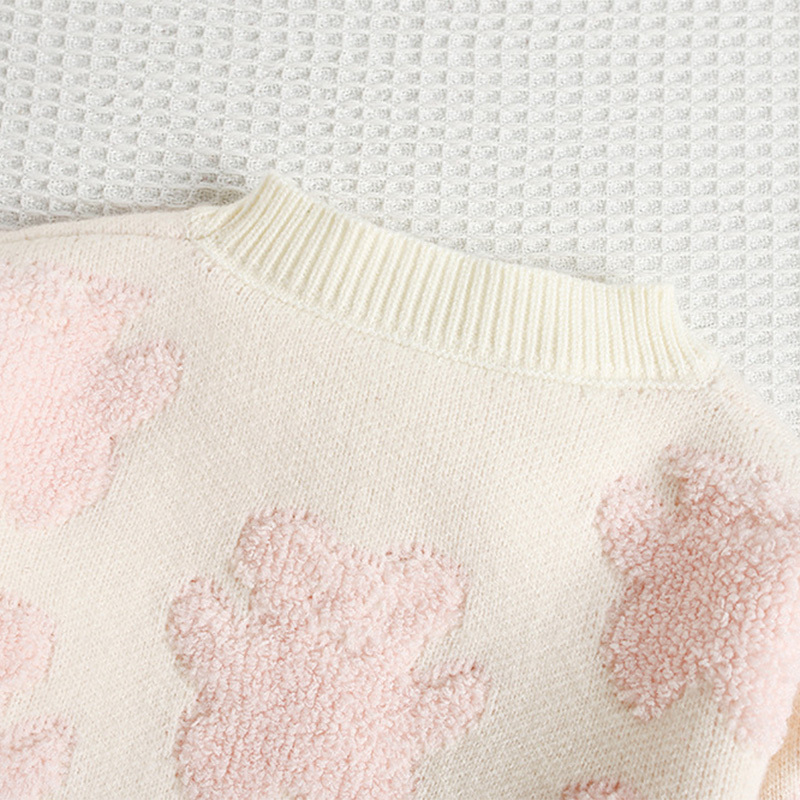 [Archive Sale] Knitwear Little Bear Bow Long Sleeves Midi Two-piece Set - image 12