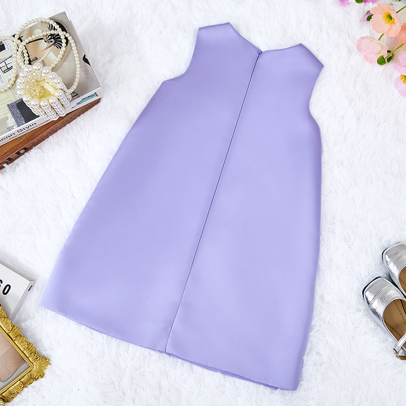 Satin Imitation Pearls Sleeveless Regular Dresses - image 12