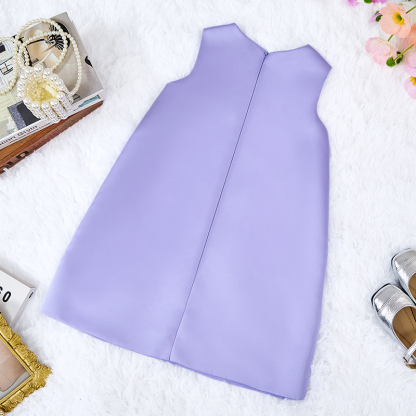 Satin Imitation Pearls Sleeveless Regular Dresses - image 12
