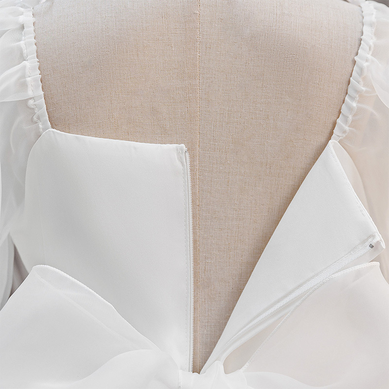 Chiffon Split Joint Long sleeve Midi Dresses - image 10