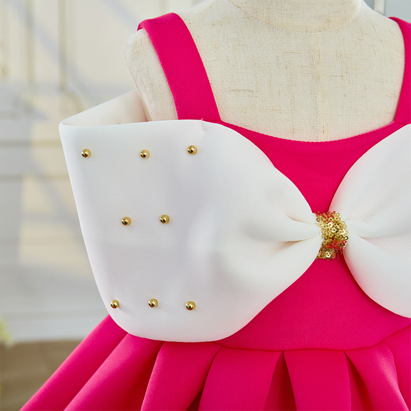 Scuba Knit Bow Short Sleeve Midi Dresses - image 8