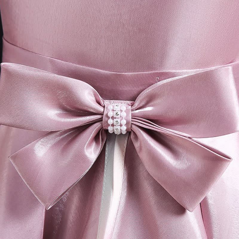 Cotton-Blend Bow Sleeveless Midi Dresses - image 5