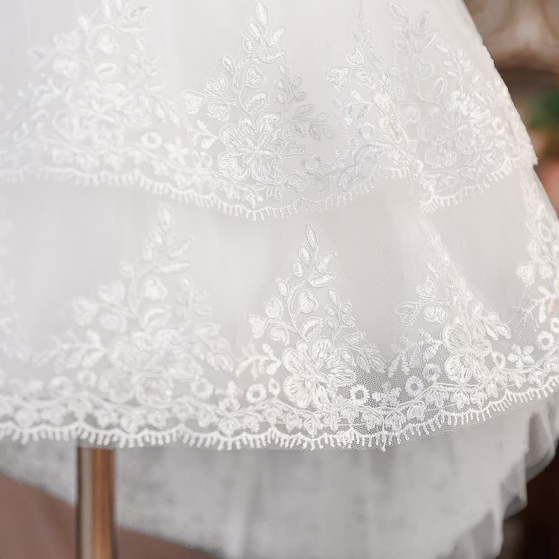 Mesh Bow Half Sleeve Midi Dresses - image 7