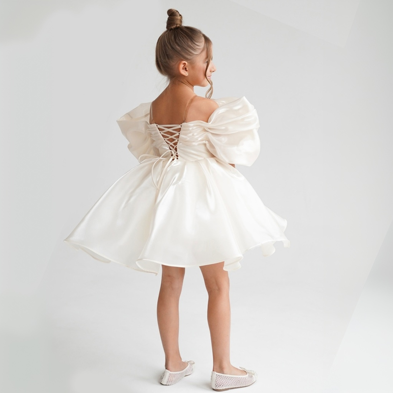 Organza Gathered Sleeveless Short Dresses - image 5